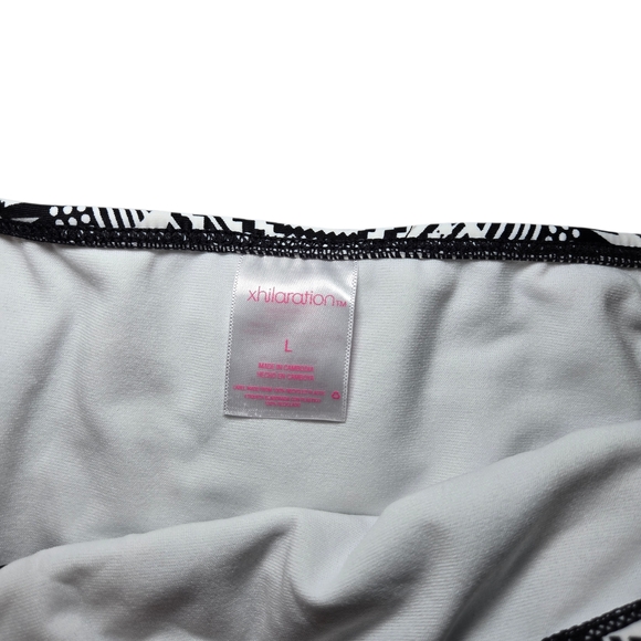 Xhilaration Black and White Geometric Bikini with Pink Straps - Picture 9 of 11